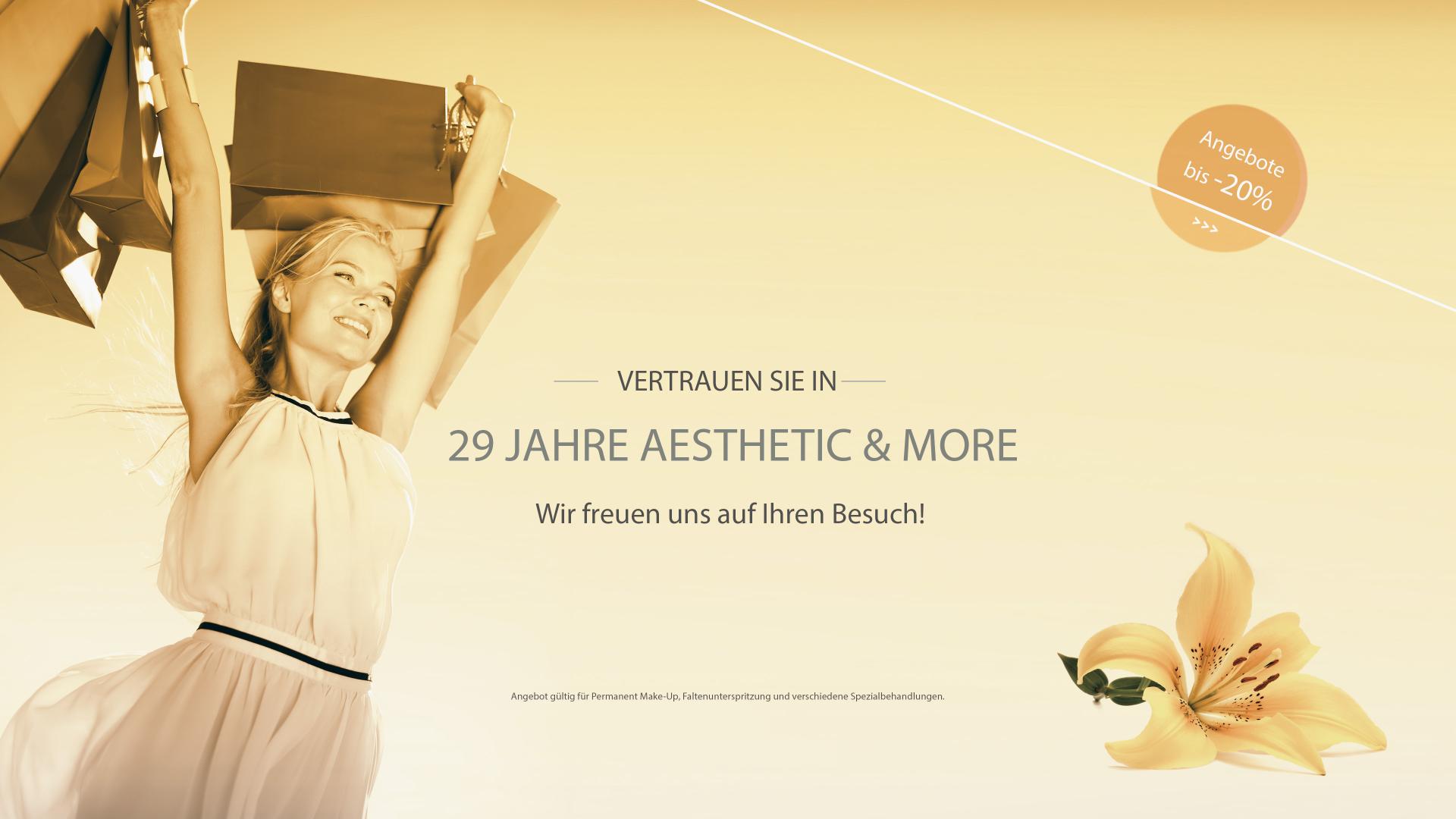 29 Jahre Aesthetic & More Banner