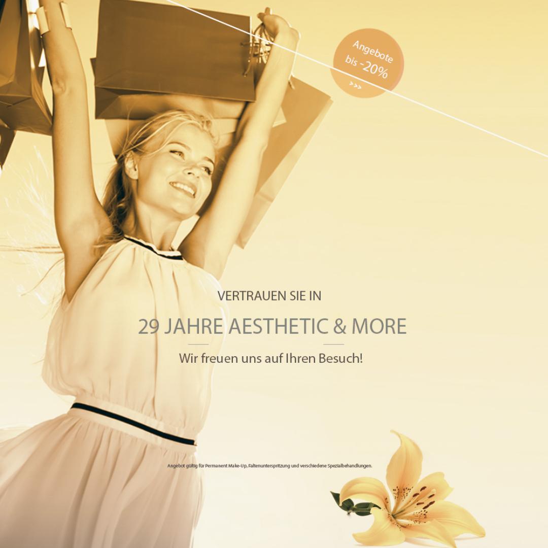 29 Jahre Aesthetic & More Jubiläum und Angebote